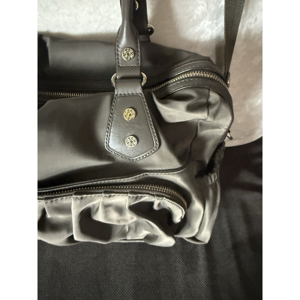 MZ Wallace Gray Nylon and Leather Bedford Jane Shoulder Bag with Zip Pouch - Picture 5 of 16